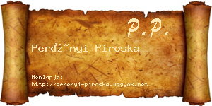 Perényi Piroska névjegykártya