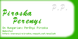 piroska perenyi business card